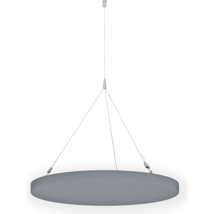 Rheinland Möbel FocusWall DAR08 – Runder Akustik-Deckenabsorber Ø 80 cm in Stofffarbe Buru inkl. Chrom-Stahlseilen - Made in Germany - Klasse A, Stoffbezug, schwer entflammbar