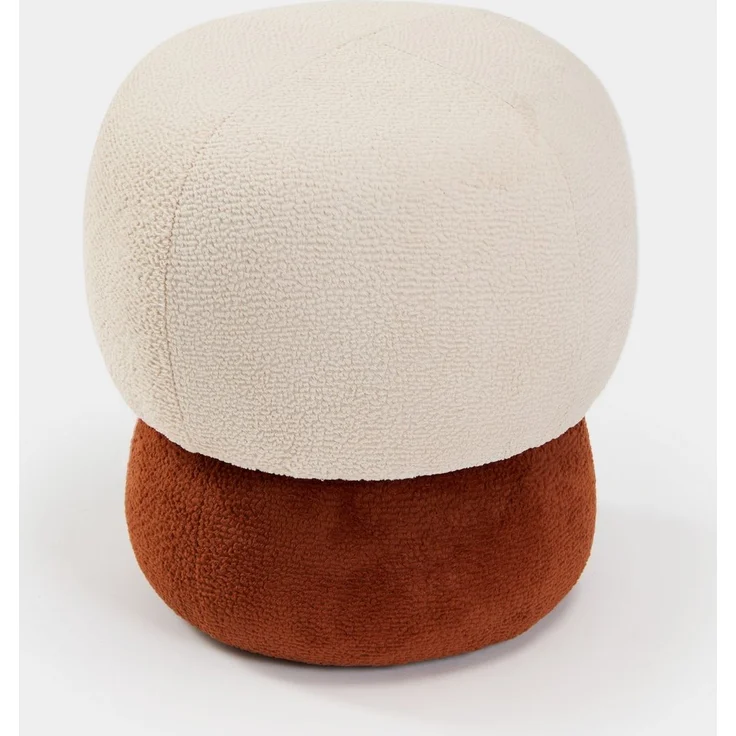 Skye Decor 'Coco - Cream, Orange' Pouf, Creme / Orange, 33 x 43 x 38 cm – Bild 4