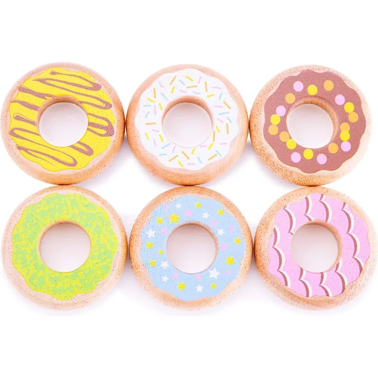 Donuts junior 5,5 cm Holz 6-teilig