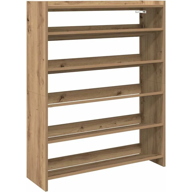 vidaXL Schuhregal Artisan-Eiche 80x25x100 cm Holzwerkstoff 859904 – Bild 1