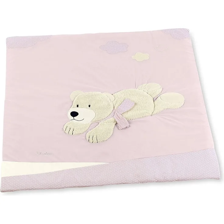 Sterntaler 'Eisbär Ella' Krabbeldecke weiß/rosa 100x100 cm