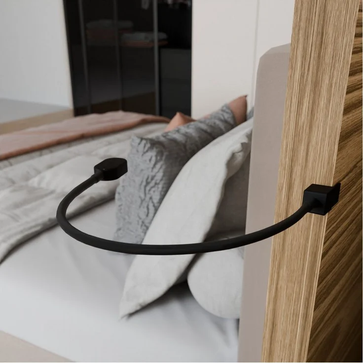 kalb Bettleuchte Ilios LED-Bettleuchte USB-C Wand- & Winkelmontage Flex Arm Dimmbar, Touch-Dimm-Schalter, Warmweiß – Bild 3