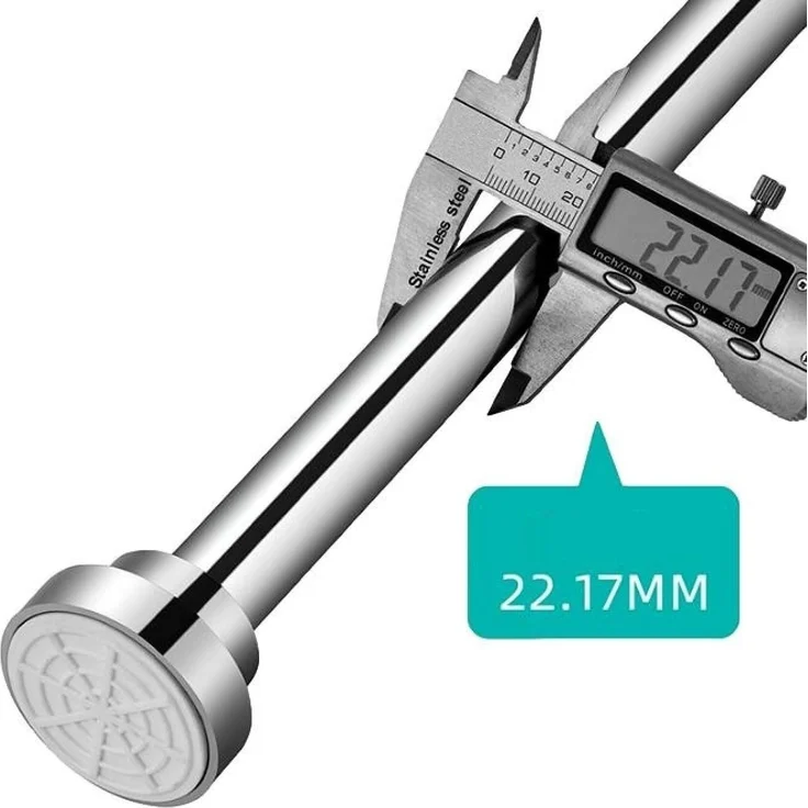 BAYLI Duschvorhangstange 50 cm Duschvorhangstange ohne Bohren verstellbar von 55 cm bis 85 cm – Bild 5