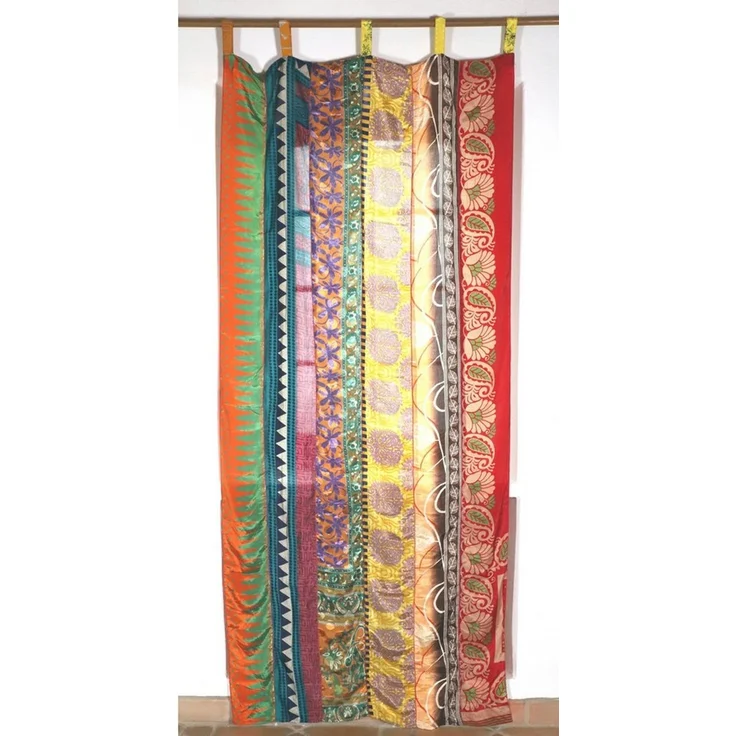 Guru-Shop Vorhang Seidiger Vorhang (1 Stk) Gardine aus Patchwork.. – Bild 3