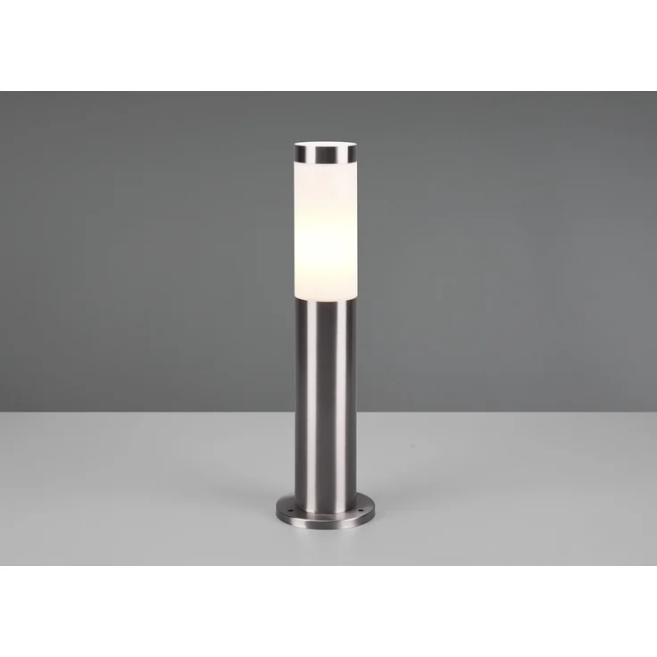 Moderne LED Sockelleuchte aus Edelstahl in Silber, Höhe 45cm – Bild 3