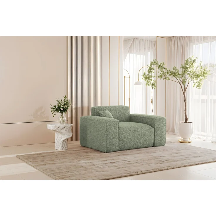 Sessel Designersessel CELES PREMIUM in Stoff Sven Hellgrün – Bild 1