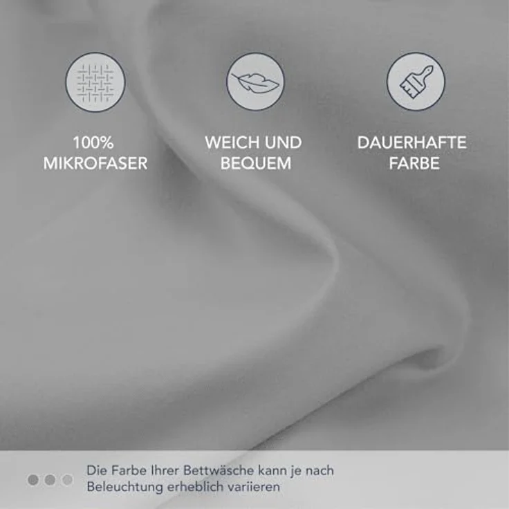 Dreamzie Spannbettlaken 160x200 cm - 35 cm Tiefe Tasche - 100% Mikrofaser Bettlaken - Anthrazit, Schadstoffgeprüft(Oeko TEX), Bettlaken mit Gummizug – Bild 5