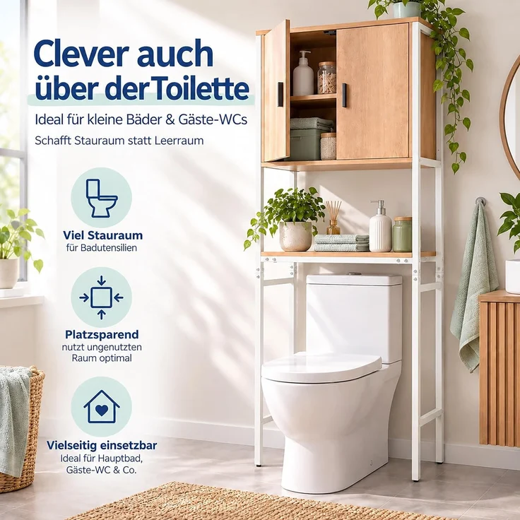 Relaxdays Waschmaschinenschrank 2 Schrankfächer – Bild 5
