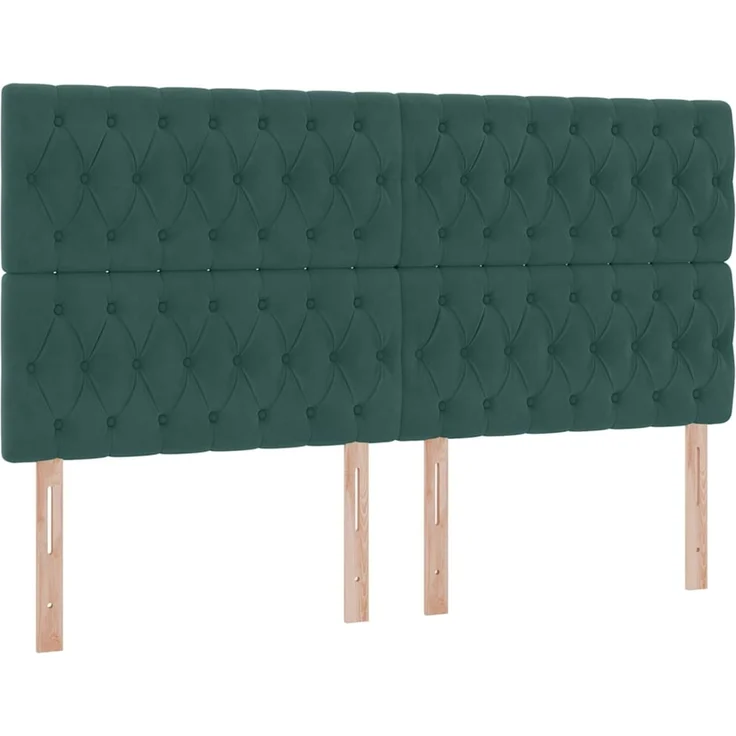 vidaXL Aufbewahrungsbett mit Matratze Dunkelgrün 160 x 200 cm Samt 3372102 – Bild 9