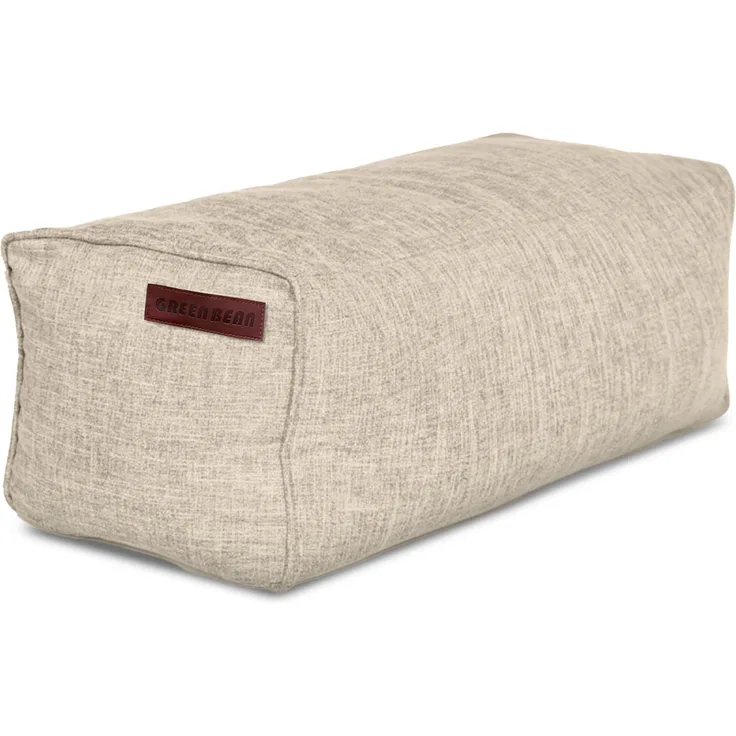 Green Bean® Indoor Sitzhocker Pouf 70x33x28cm EPS-Perlen Füllung -Home Linen Kuschelig Weich Waschbar - Drinnen Bodenkissen Liegekissen Sitzkissen Sitzhocker Sessel Kinder Erwachsene Stoff Sand