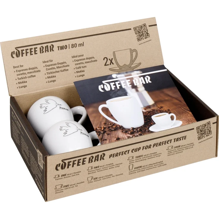 KÖNITZ 2er Set Coffee Bar TWO Picasso Espressotasse mit Untertasse 80 ml im Geschenkkarton – Bild 4