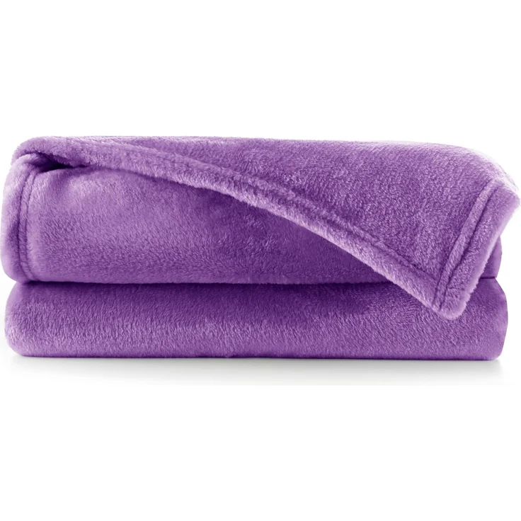 DecoKing Kuscheldecke 160x210 cm violett Decke Microfaser Tagesdecke Fleece weich sanft kuschelig Pflaume Violet Plum Mic