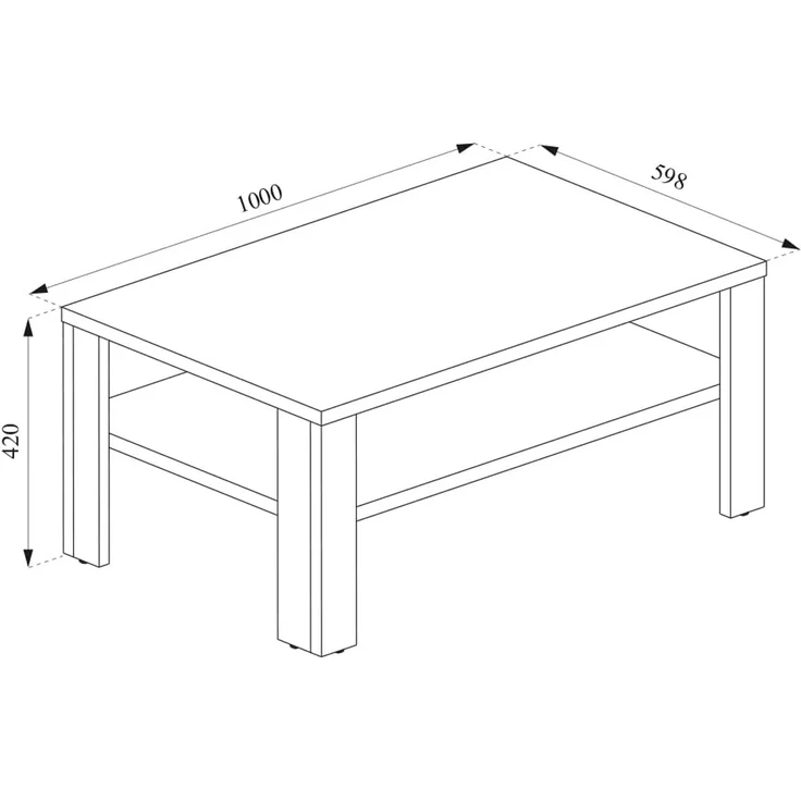 Couchtisch Weiß 100 x 60 cm Vicco – Bild 3