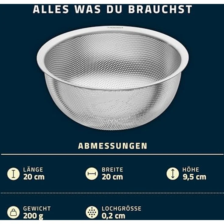 Sieb Henckels by ZWILLING TRIO LHD 20x10x20 cm silber – Bild 5
