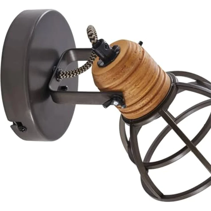 Lindby Strahler Arinthea, Deckenstrahler im Landhausstil, vintage-rustikal, 1-flammig E14, schwarz, Metall  – Bild 5