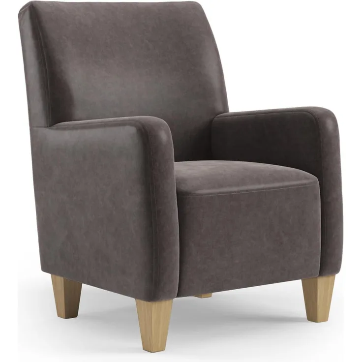 Cavadore Sessel Vida / Polstersessel im trendigen Design / 74 x 93 x 81 / Mikrofaser, Graubraun