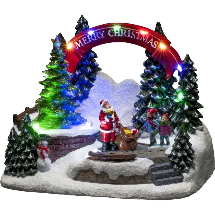 Konstsmide LED Szenerie Santa u. Kinder mit 11 Lichtern mehrfarbig 4244-000