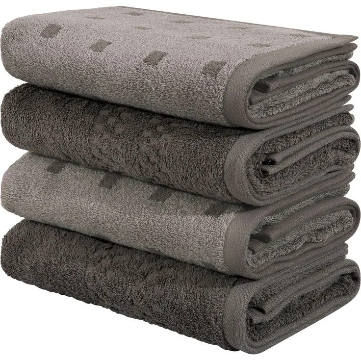 OTTO home Handtuch Regona, Handtücher 50x100cm, flauschig und weich, 500gr/m², Frottier (Set, 4-St), Premium Handtücher mit Bordüre, Set, 100% Baumwolle, 5 Jahre Garantie – Bild 1