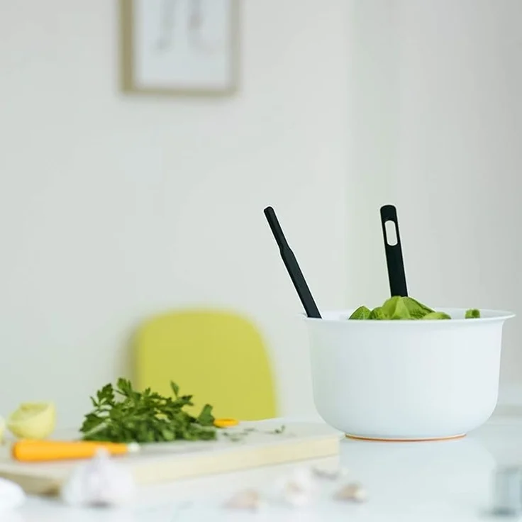 Fiskars Functional Form Salatbesteck, Salat Besteck, Servierbesteck, Küchenhelfer, Silikon, 28 cm, 1014434 – Bild 2