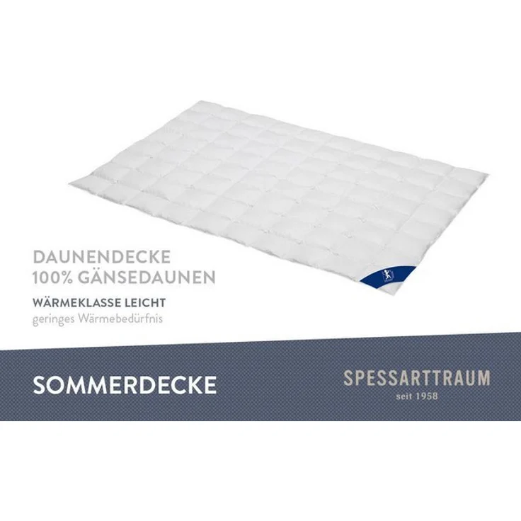 SPESSARTTRAUM Daunenbettdecke First Class, Füllung: 90% Daunen / 10% Federn, Klasse 1, Downpass zertifiziert, Bezug: 100% Baumwolle, nachhaltig (Made in Green), Hausstauballergiker geeignet, 5 Wärmeklassen & 6 Größen, Bestseller – Bild 4