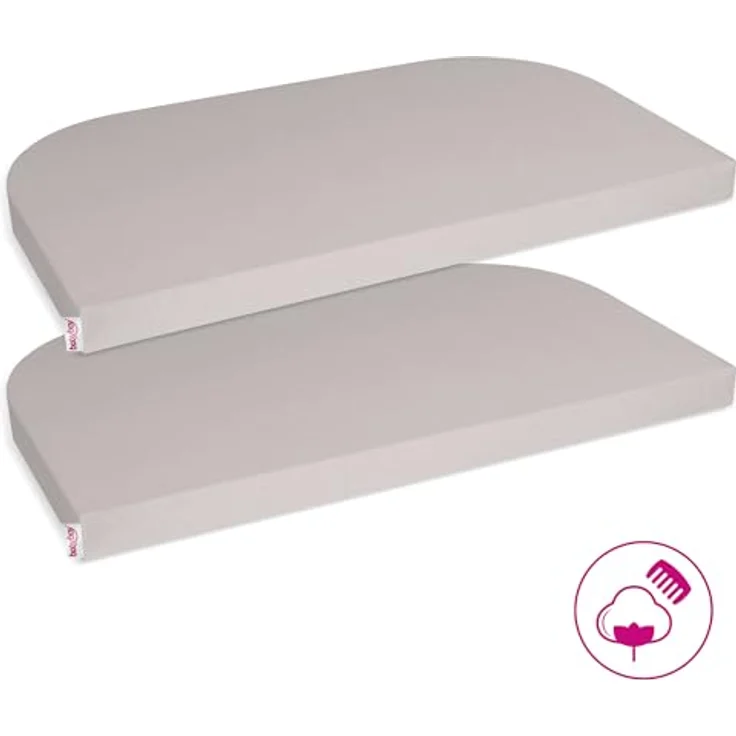 babybay Jersey Spannbetttuch Deluxe Doppelpack passend für Modell Boxspring XXL, beige, 105x57,5 cm (Doppelpack) – Bild 3