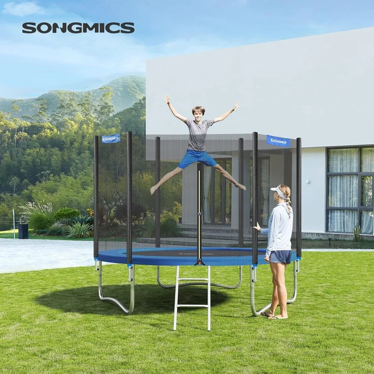 SONGMICS Trampolin Randabdeckung, 100% UV-beständig, Reißfest, PVC, Blau, 244,0 cm – Bild 2