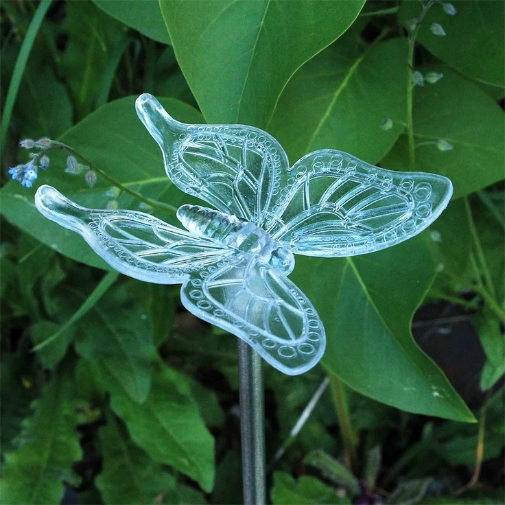 Solarlampe mit LED Leuchtmittel in Schmetterling Optik – Bild 8