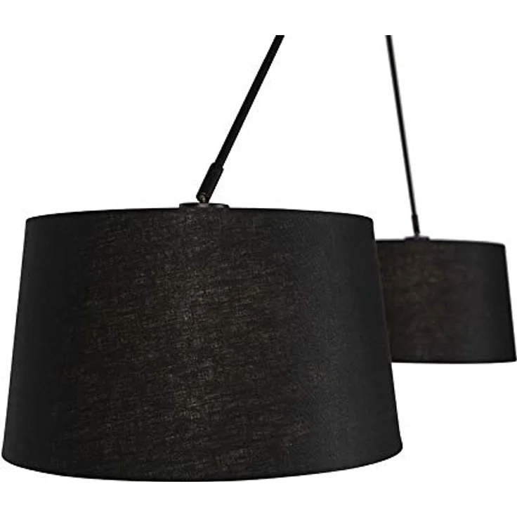 Qazqa Blitz Pendelleuchte, 2-flammig in Schwarz, 75cm, dimmbar, ideal für Flur, Küche, Schlafzimmer und Wohnzimmer – Bild 5