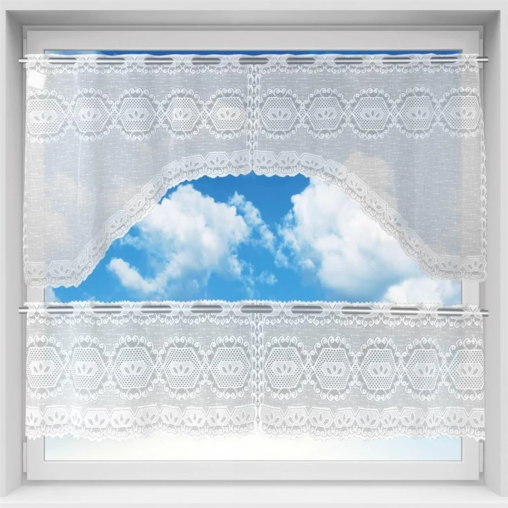 Arsvita Bistrogardinen-Set 2-teilig 160x30 cm und 160x60 cm (BxL) - Design: Elvira – Bild 2