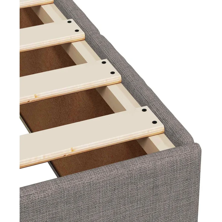 vidaXL Boxspringbett mit Matratze Taupe 120 x 190 cm Stoff 3454096 – Bild 10