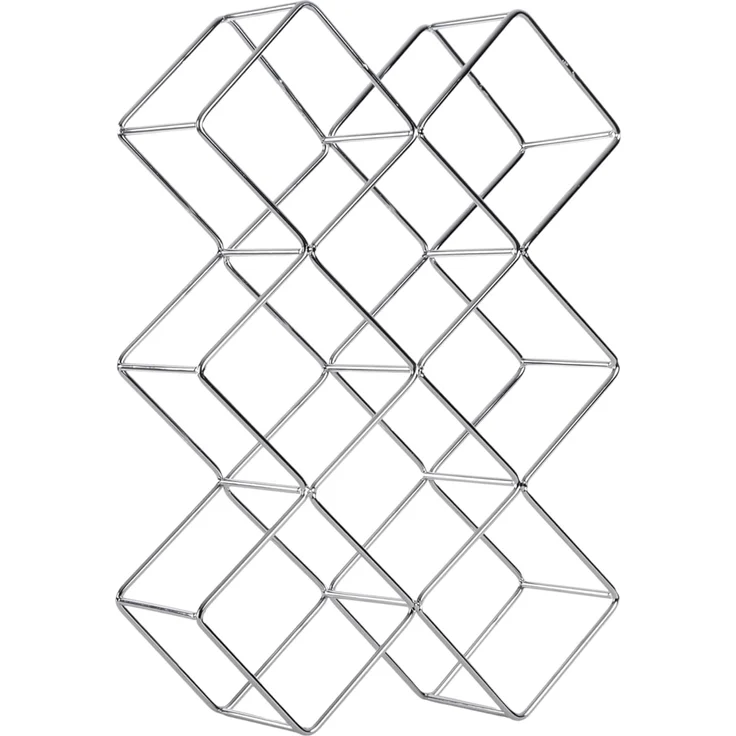 DESIGN DELIGHTS Weinregal WEINFLASCHENHALTER "CUBE", Metall, 37,5 cm, Weinregal, Farbe: silbe – Bild 1