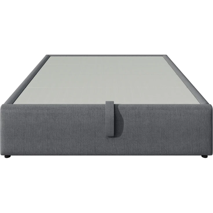 Bettgestell, Baumwoll-Leinen mit Stauraum & USB-Anschluss, 140x200 cm, Grau, ohne Matratze – Bild 9