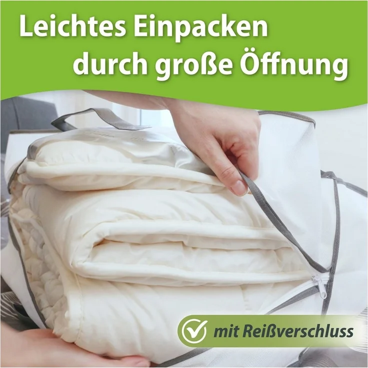 franknatur Aufbewahrungstasche (2-tlg), leichte robuste Tasche, Vliesmaterial, mit Sichtfenster – Bild 2