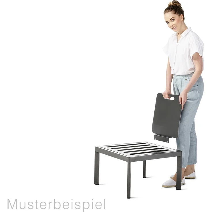 Sieger Lugo Lounge Basis - inkl. 1x Rücken- / Seitenelement + 1x Verbindungselement Einzelteil des Loungesets Lugo, Aluminium Eisengrau, 60 x 36 x 60 – Bild 13