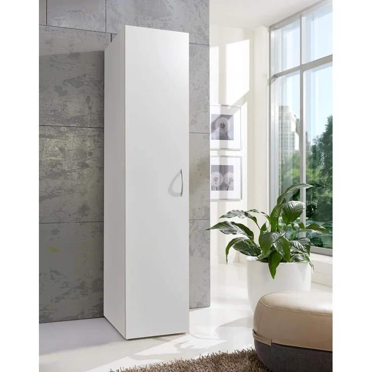 Hochschrank Multiraumkonzept weiß Putzschrank Mehrzweckschrank Schuhschrank ca. 40 cm breit – Bild 1