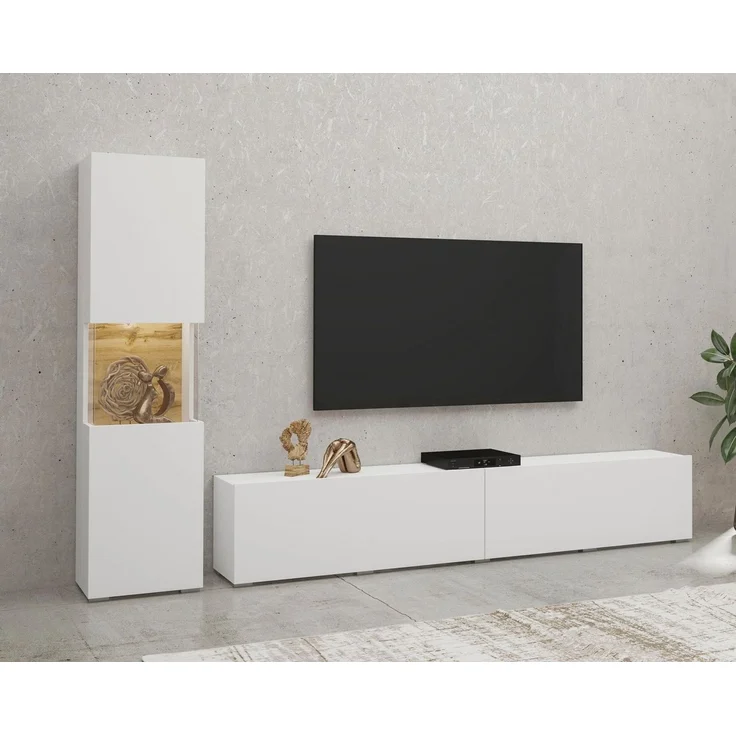 Home affaire Wohnwand Ava, Wohnzimmer-Set hängend/stehend montierbar, Vitrine, Lowboard, 2-tlg. – Bild 1