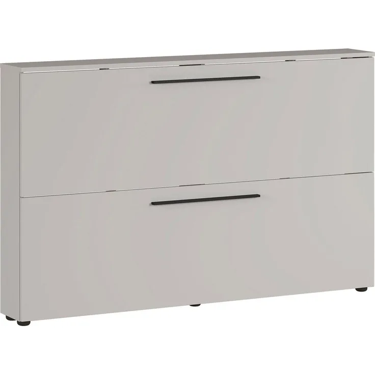 Germania Schuhschrank 2576-572 GW-Utah, in Kaschmir, mit Platz für 12 Paar Schuhe, geringe Tiefe, ideal für schmale Flure, 140 x 85 x 19 cm (BxHxT)