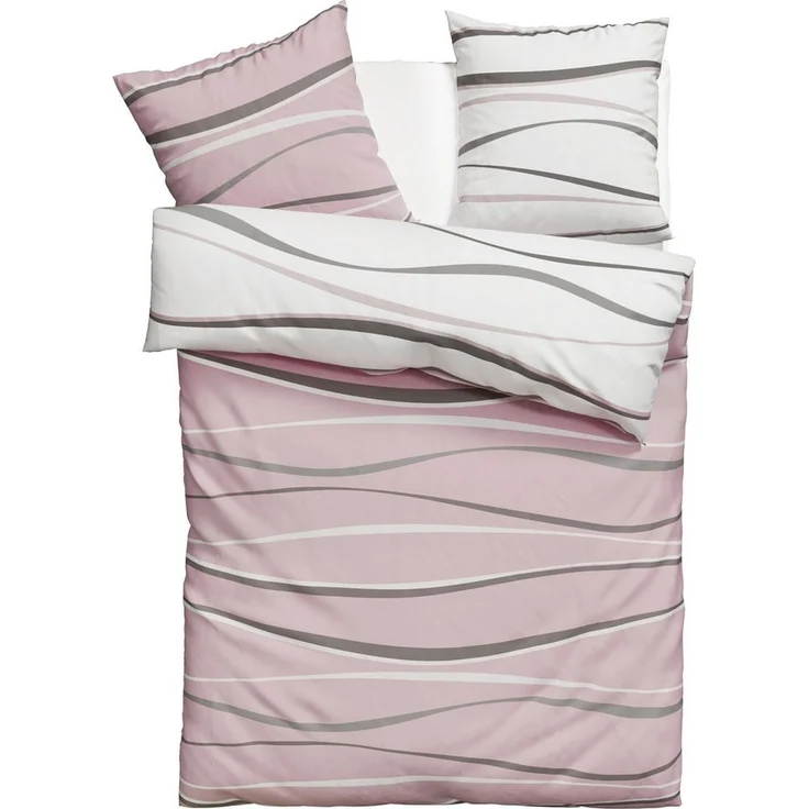 OTTO home Wendebettwäsche Alvara, Linon, 2 teilig, in Gr. 135x200 oder 155x220 cm, 100% Baumwolle, grafisches Motiv – Bild 1