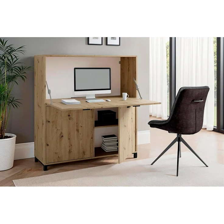 byLIVING Sekretär Montana, platzsparende Arbeitslösung mit viel Stauraum, Breite 120 cm – Bild 2