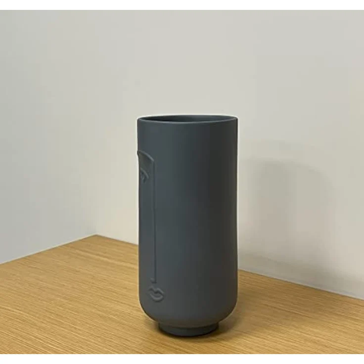 Blumenvase, 13x28 cm, grau – Bild 2