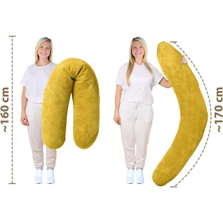 Amilian Stillkissenbezug 170 cm - Kissenbezug für Schwangerschaftskissen, Seitenschläferkissen, weicher und pflegeleichter Bezug - ideal als Ersatzbezug – Bild 2