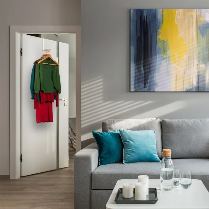 Klappbare Türgarderobe weiß 10037735 – Bild 2