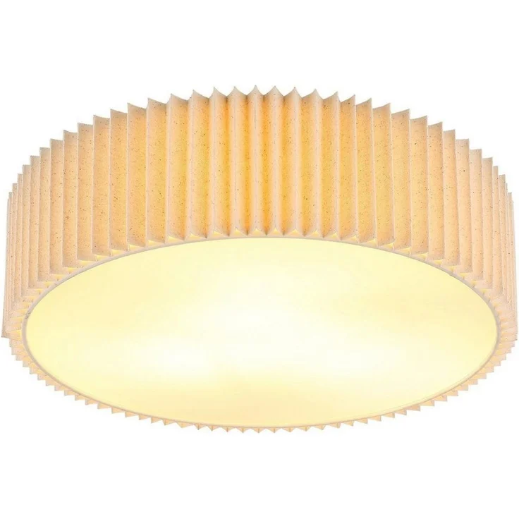 GLOBO LIGHTING Deckenleuchte PAGE, 3-flammig, Beige, Schwarz, Metall, ohne Leuchtmittel, Lampenschirm aus Stoff, Ø 43 x H 13 cm – Bild 3