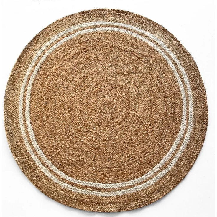 Karat Teppich Jute Rund, Handgewebter Naturteppich, In verschiedenen Ausführungen – Bild 5