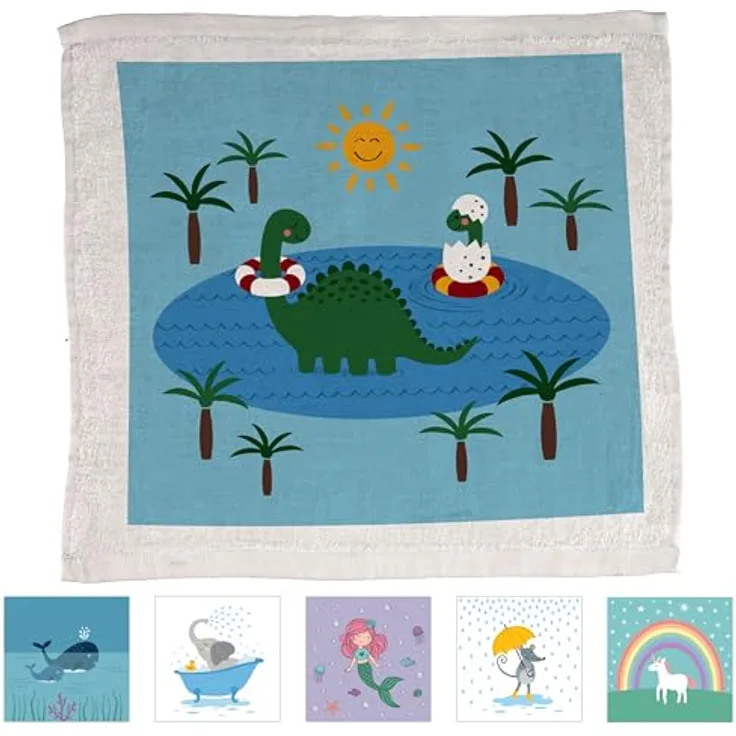 CEPEWA Handtuch Magisches Handtuch 72er Set Display 6 Motive 30x30cm Baumwolle Tuch