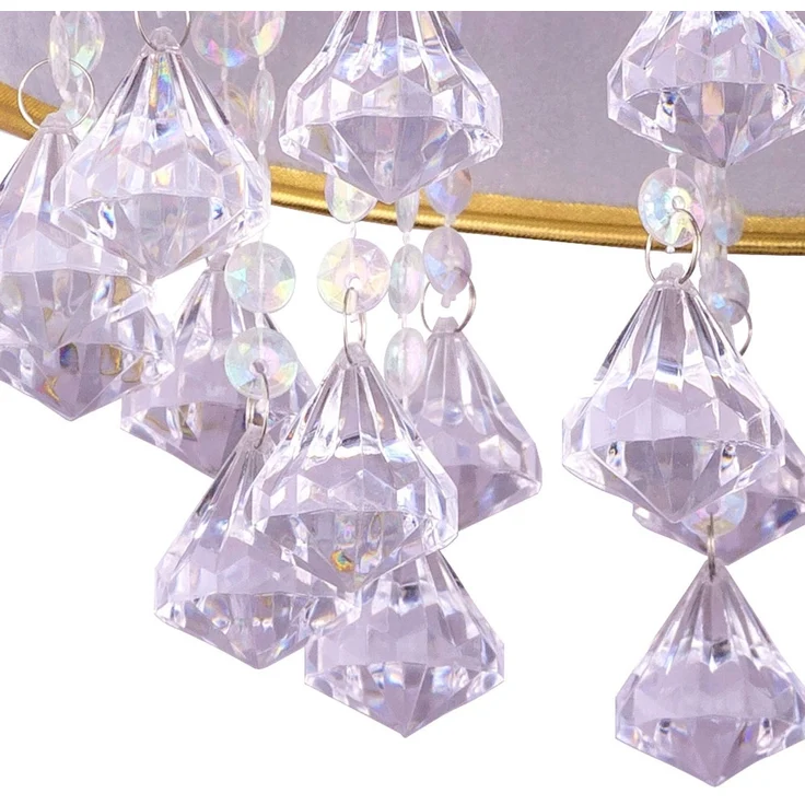 LED Deckenleuchte im Blattgold Design mit Kristallen, AMY – Bild 9