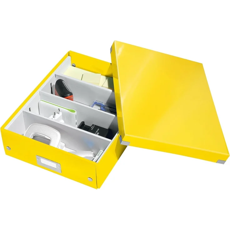 Leitz Organisationsbox Click & Store Wow Mittel Graukarton gelb – Bild 7