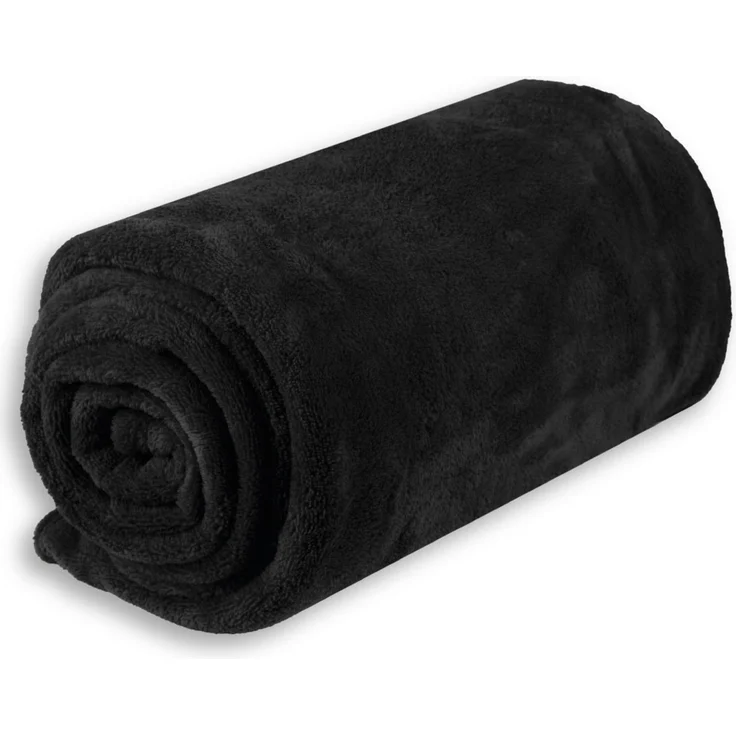 Babydecke Mikrofaser Bestcount 90x140 cm schwarz - black – Bild 1
