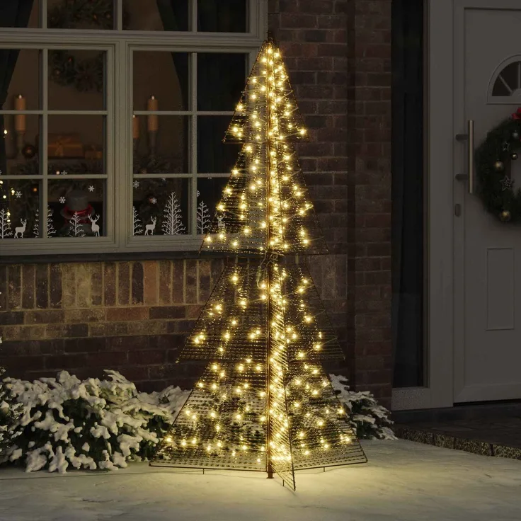 vidaXL Weihnachtsbaum Warmes Weiß 180 cm PET 240 LEDs 42019219