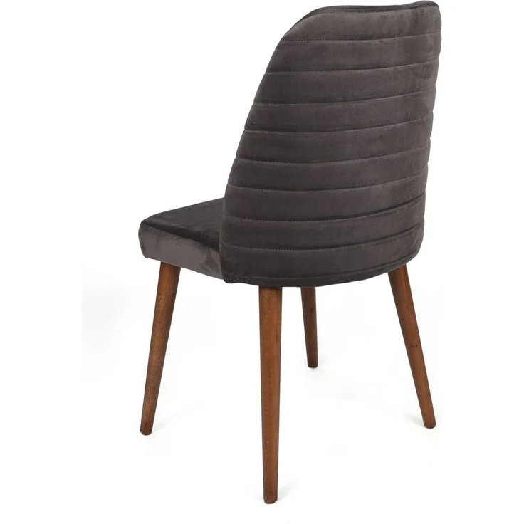 Skye Decor 'Tutku-341 V2' Stuhlset (2-teilig), Anthrazit / Walnuss, 50 x 90 x 49 cm – Bild 3
